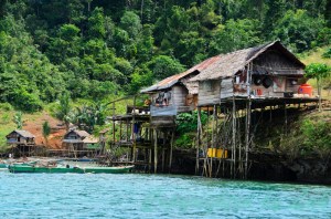 Houses of migrants from Sulawesi.